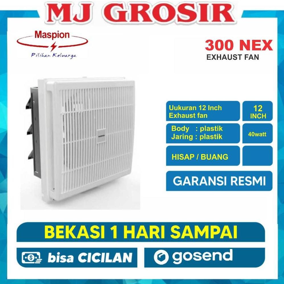 KIPAS ANGIN EXHAUST FAN MASPION 300 NEX 12 INCH HISAP & BUANG DINDING DiM