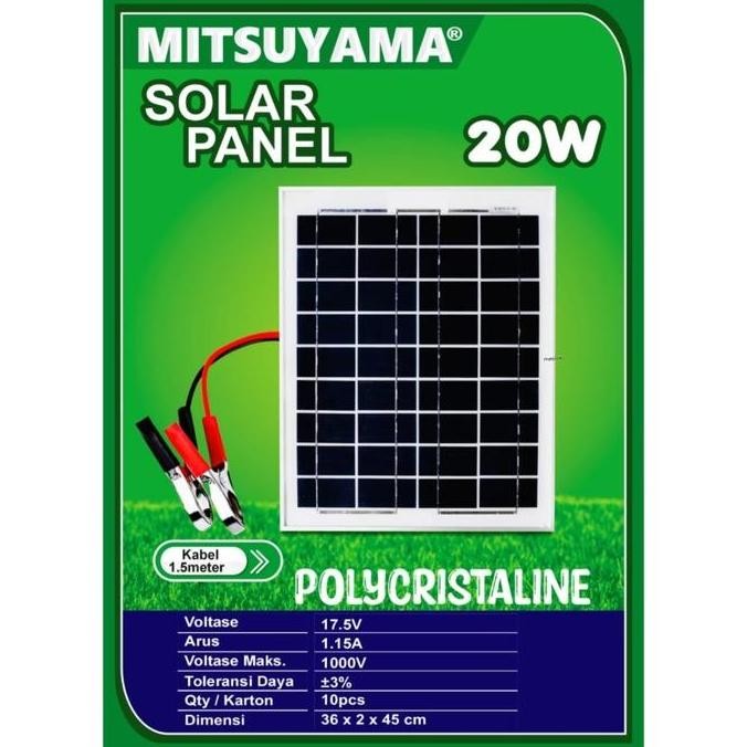 Panel Surya 20 Wp Poly Mitsuyama
