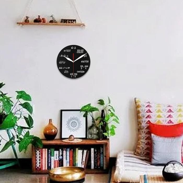 Jam Dinding Aesthetic Rumus Matematika / Kimia Unik Minimalis