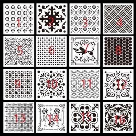 

Plastic Stencil - Stensil Dekorasi Motif_GRS14 (20x20cm)