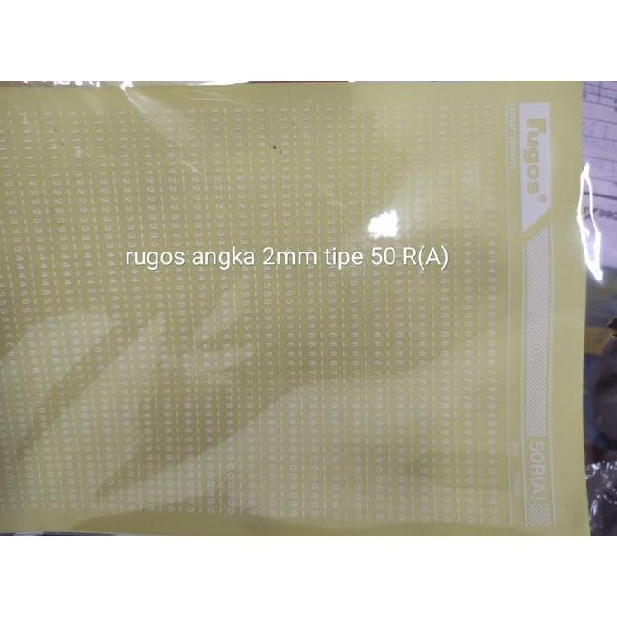 rugos angka 2 mm putih tipe 50 R (A)