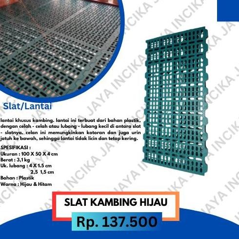 Plastik Slat Kambing Hijau Dan Hitam - Alas Kandang Untuk Kambing