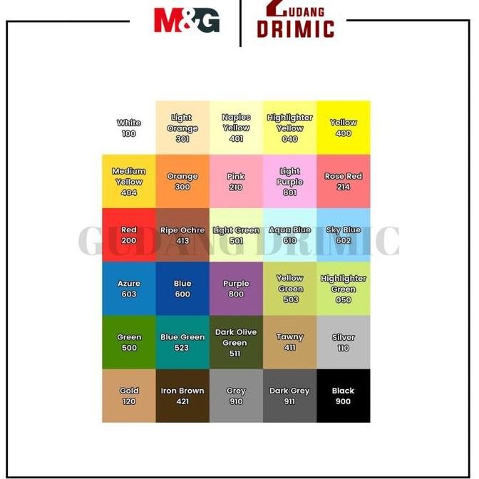 

M&G Acrylic Marker / Paint Marker / Spidol Cat Akrilik 2 mm Multifungsi 30 Warna