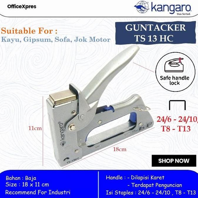 

Stapler Tembak Gun Tacker / Guntacker Kangaro TS 13-HC