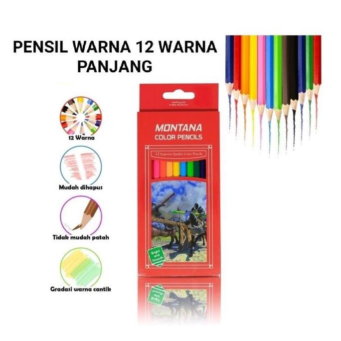 

COD - 12BIJI / PENSIL WARNA MONTANA 12COLOR / PENSIL ALAT MEWARNAI / PENSIL GAMBAR / PENCIL COLOR