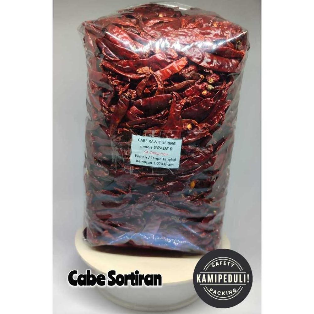 

Premium Terbaik Cabe Rawit Kering Teja Utuh Tanpa Tangkai Grade B - Kemasan 1 Kg