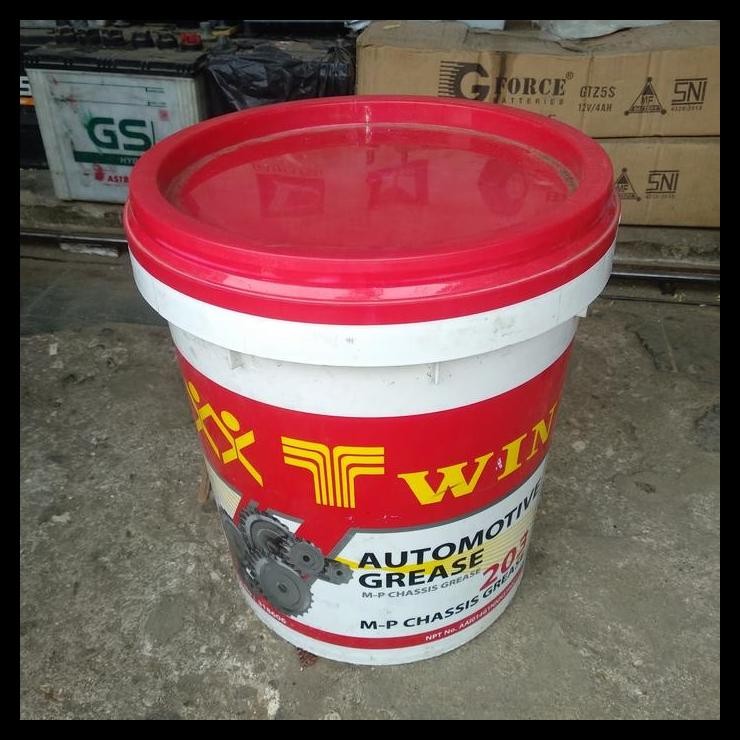 TERMURAH GREASE WIN 203 GEMUK CHASIS STEMPET GEMUK BEARING 1- PAIL 12KG 