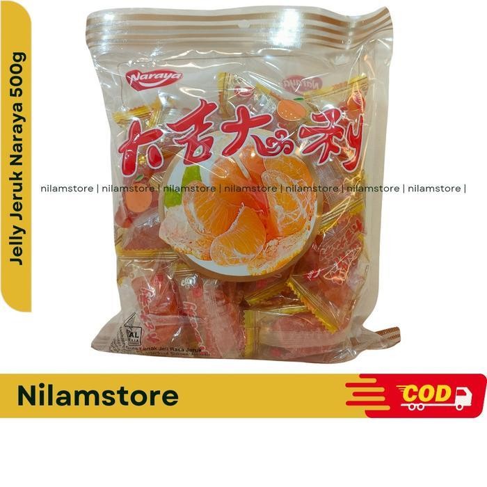 

LM Naraya Permen Jelly Jeruk Naraya Jeli Candy 500g (-+isi 30 pcs) Exp 2026 Food