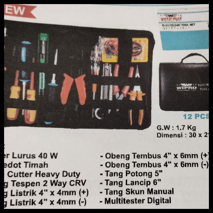 GRATIS ONGKIR ELECTRONIC TOOL SET 12PCS WIPRO S 12 