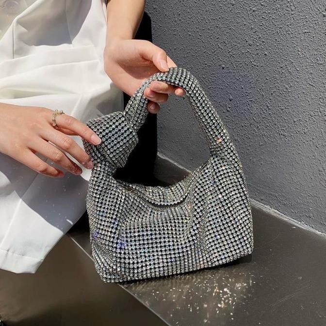 New Tas Pesta Wanita Permata Besar Diamond Shoulder Bag J022