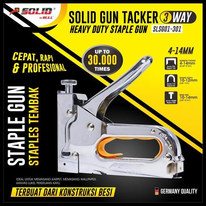 

TERMURAH SOLID GUN TACKER STAPLES TEMBAK 3 IN 1 HEAVY DUTY SLSG01-301 !!