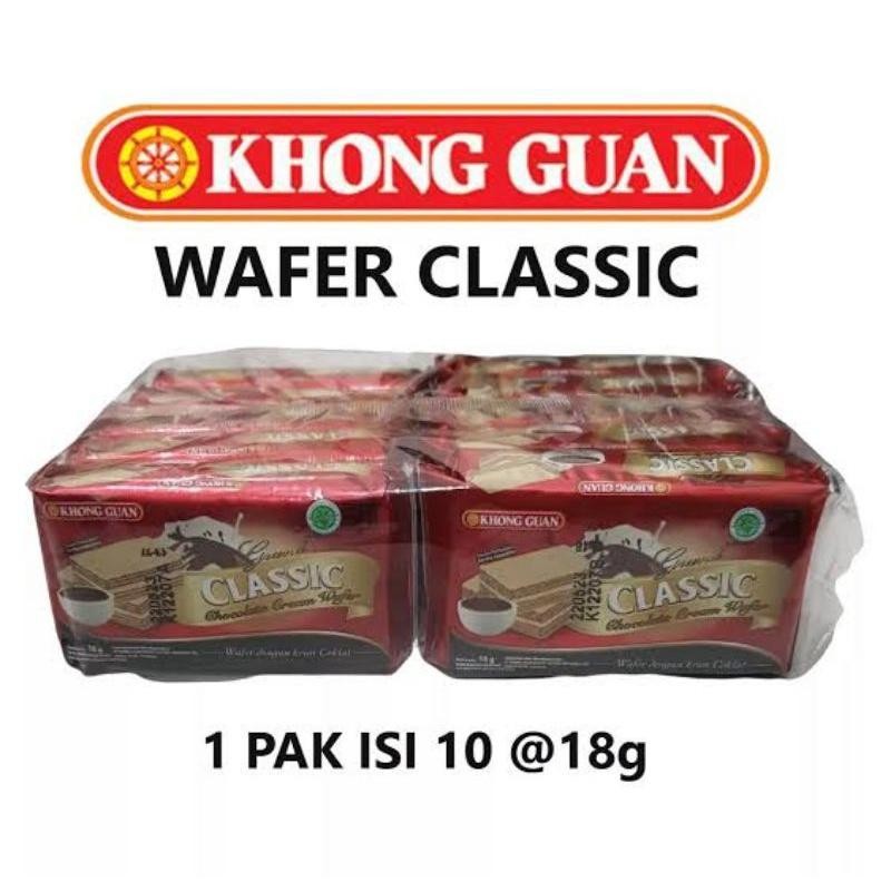 

Lm Wafer Khong Guan Classic Isi 10 Pcs Krim Coklat