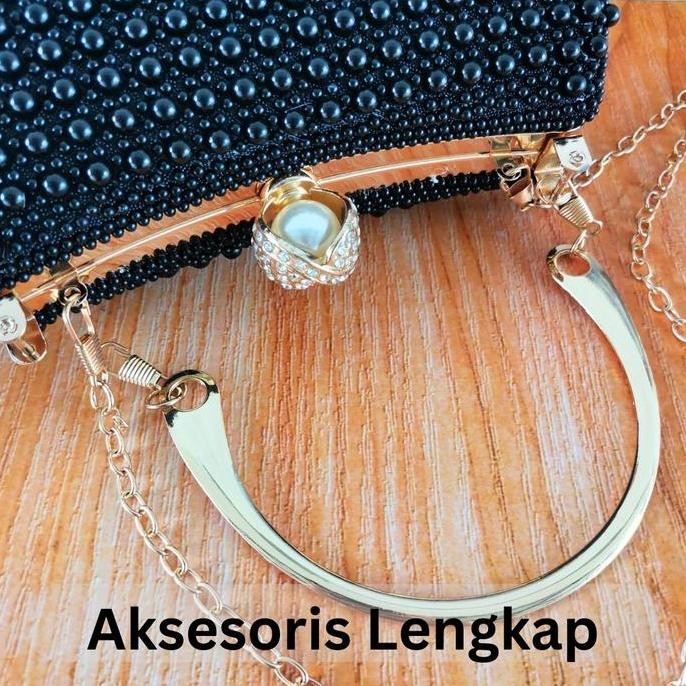 Clutch Wanita Tas Kondangan Wanita Dompet Pesta  Lokal Mewah Mutiara Premium Elegan Terbaru Penganti