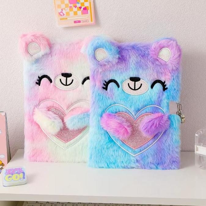 

Lucu Mewah Buku Tangan Anak-anak Terkunci Buku Harian Sekolah Dasar Bear Bear Notebook Gadis Hadiah Ulang Tahun Paper Stationery