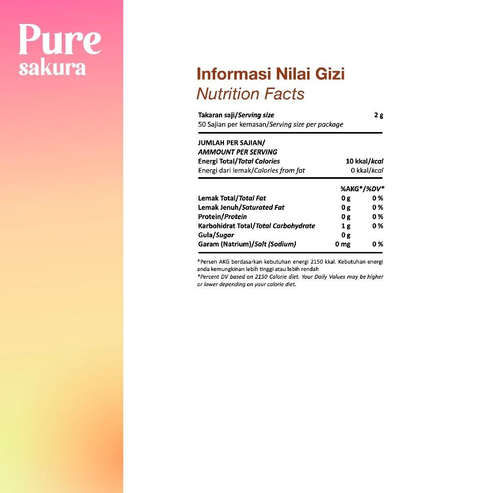 

Murah Pure Sakura Powder 50Gr