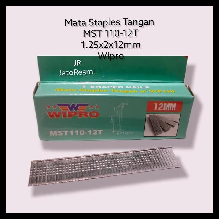 

TERMURAH MATA STAPLES TANGAN MST 110-12T 1.25X2X12MM WIPRO T SHAPED NAILS !!