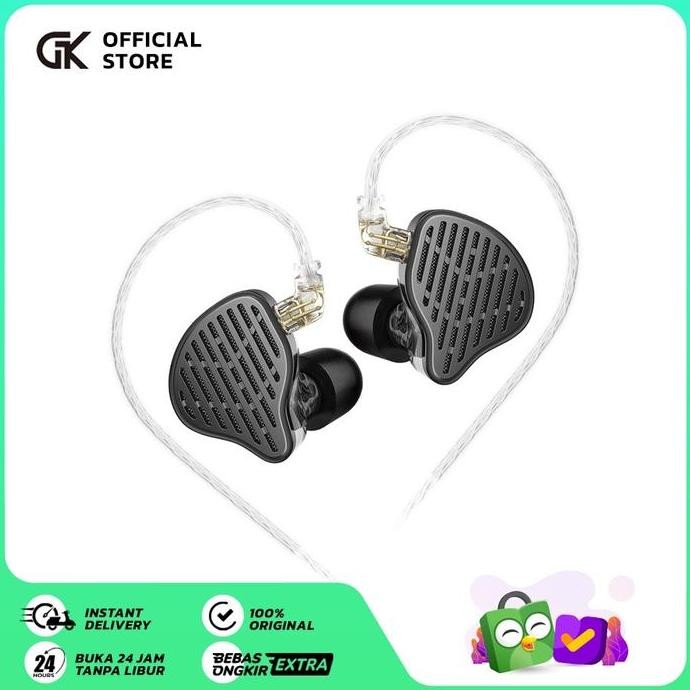 BARU KZ X HBB PR2 EARPHONE PLANAR MAGNETIC DRIVER IEM HIFI WITH MIC
