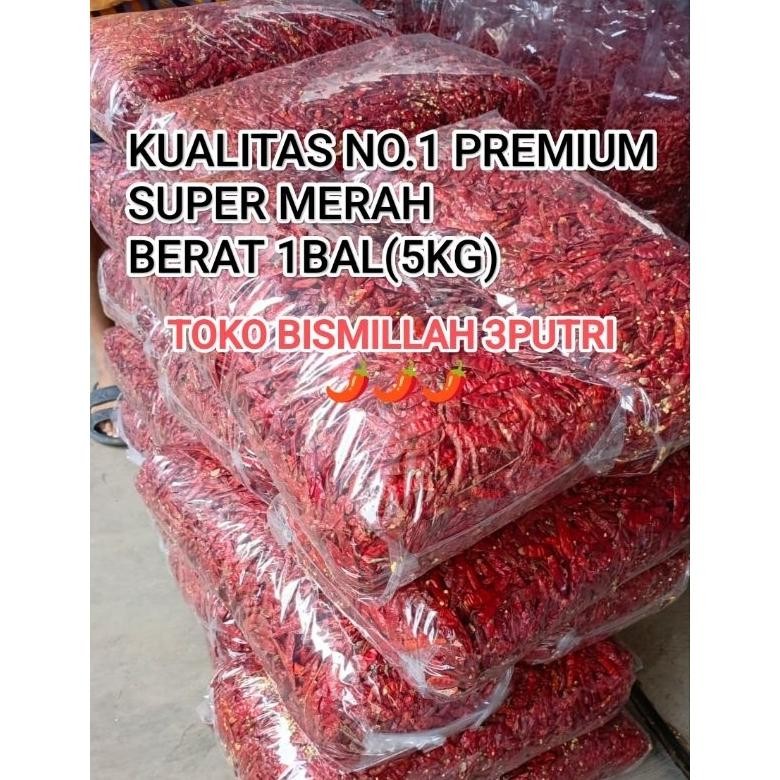 

Segera 1Bal Isi 5Kg Cabe Rawit Teja Kering (Premium) No.1 Grade A Pedas Alami /Harga Hemat