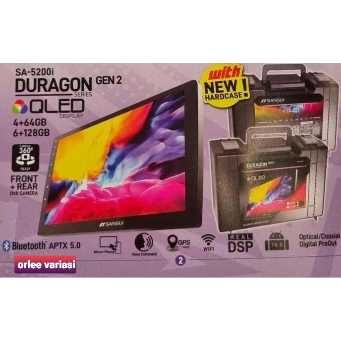 * Head Unit Android Sansui Duragon G2 Qled 9 Inch Dan 10 Inch Ram 4/64Gb *