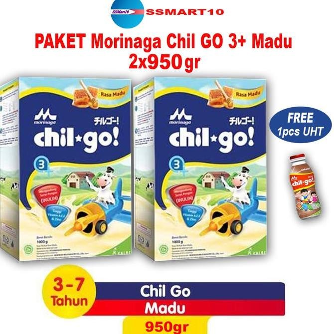

TERMURAH MORINAGA CHIL GO POWDER 3+ RASA MADU 2X950GR - SUSU ANAK FREE UHT
