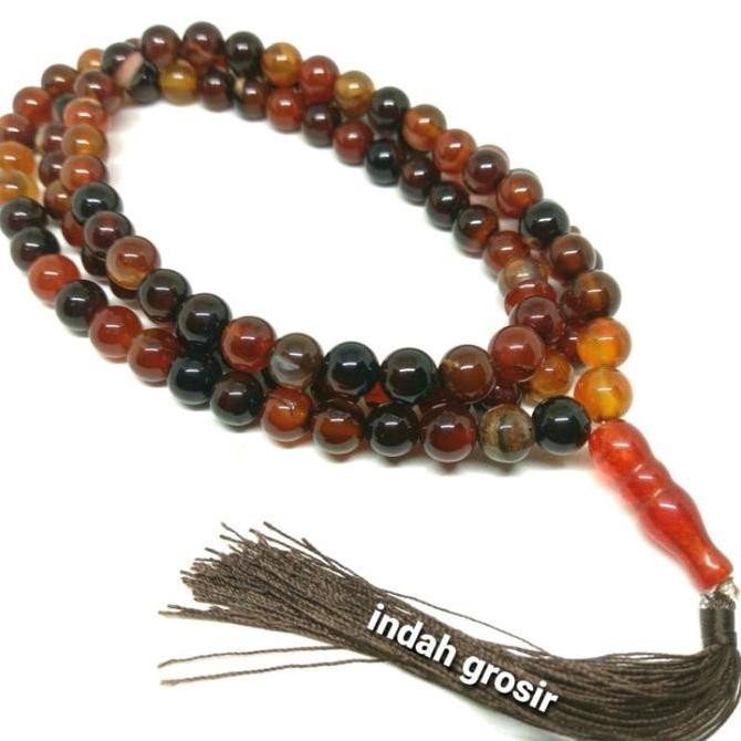 

TERMURAH TASBIH BATU AKIK SULAIMAN MADU 8MM 99 BUTIR NATURAL ASLI GARANSI