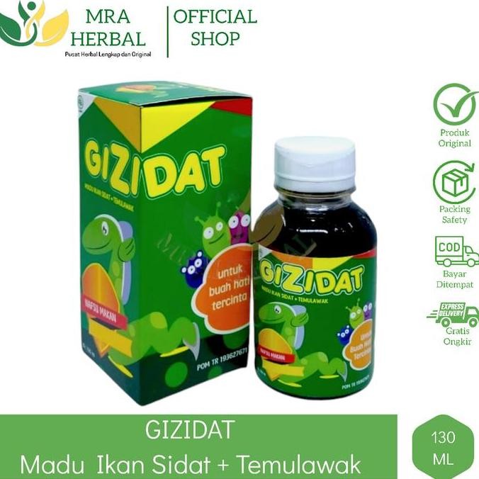 

TERMURAH GIZIDAT MADU IKAN SIDAT + TEMULAWAK 130ML - MADU NAFSU MAKAN ANAK ASLI