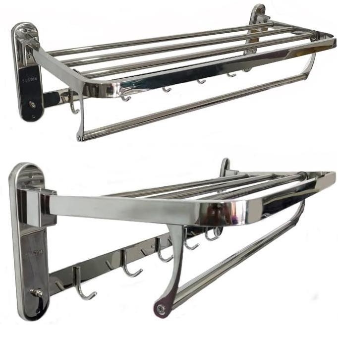 (KIM)RAK HANDUK LIPAT HOTEL KAMAR MANDI GANTUNGAN TEMPAT BAJU DINDING