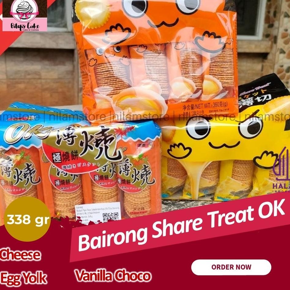 

Bairong Share Treat Biscuit Ok Egg Yolk Cheese 360 Gram