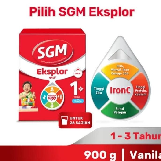 

TERMURAH SGM EKSPLOR 1+ MADU VANILLA 900GR SUSU FORMULA ANAK 1-3 TAHUN NUTRISI LENGKAP