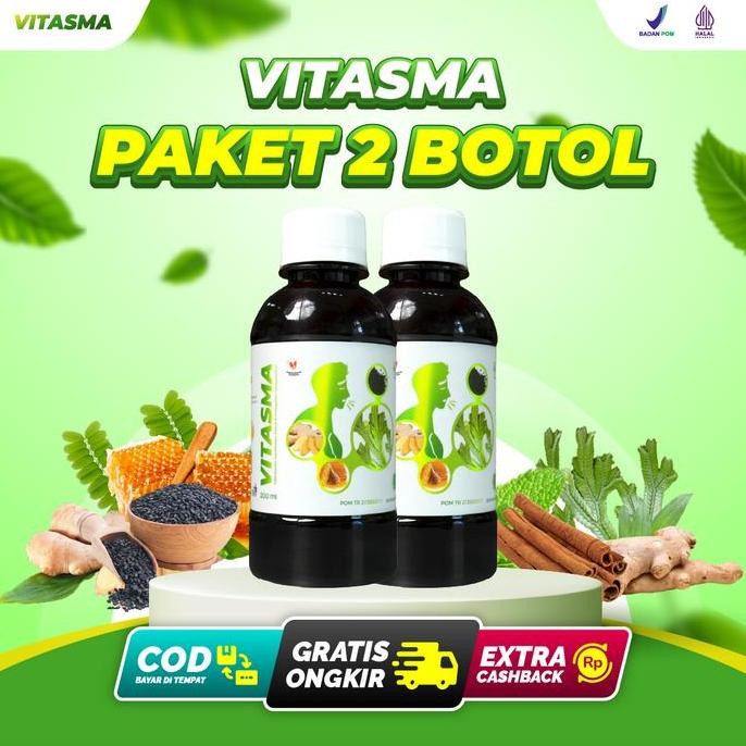 

TERMURAH PAKET 2 BOTOL VITASMA MADU HERBAL BANTU PARU-PARU & SESAK NAFAS BPOM