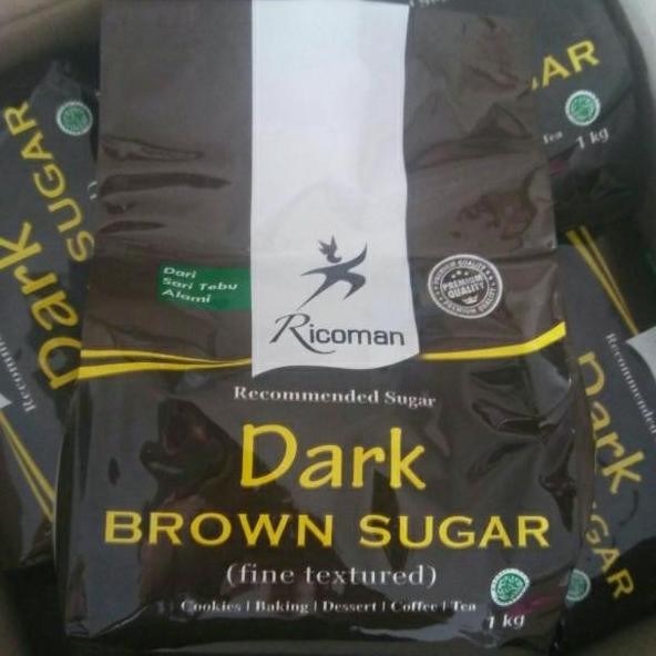 

Ricoman Dark Brown Sugar 1Kg Gula
