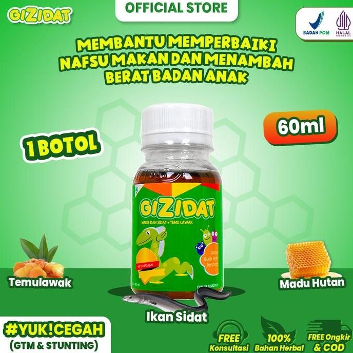 

TERMURAH GIZIDAT 60ML - MADU PENAMBAH NAFSU MAKAN ANAK + OMEGA & TEMULAWAK