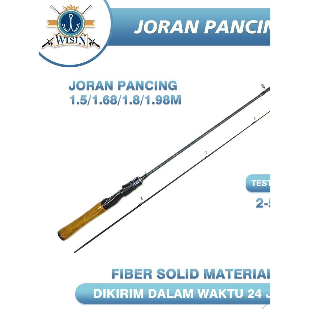 Terlaris WISIN Spinning Fishing Rod Fishing Pole Joran Pancing Bahan Ultra Ringan Panjang 1.5m/1.68m