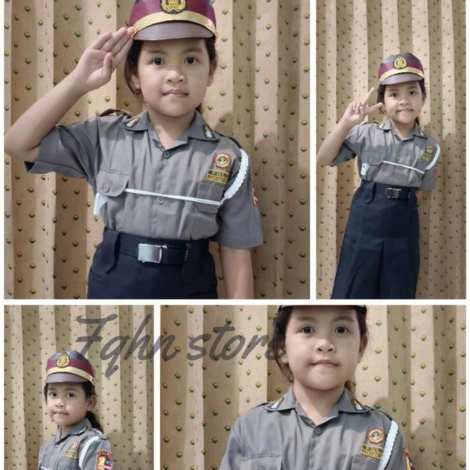 SERAGAM PROFESI ANAK/BAJU PROFESI ANAK/POLISI SABHARA CEWEK ANAK (FREE PACKING KARDUS)
