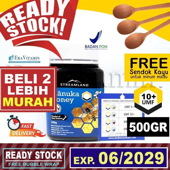 

TERMURAH MADU MANUKA UMF 10+ STREAMLAND 500GR - ORIGINAL NEW ZEALAND HONEY
