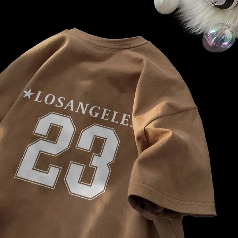 Terbaru Basuketo. Kaos Motif Pria Keren Sablon Losangeles No.23 Print Baju Oversize Pria Keren Kece 