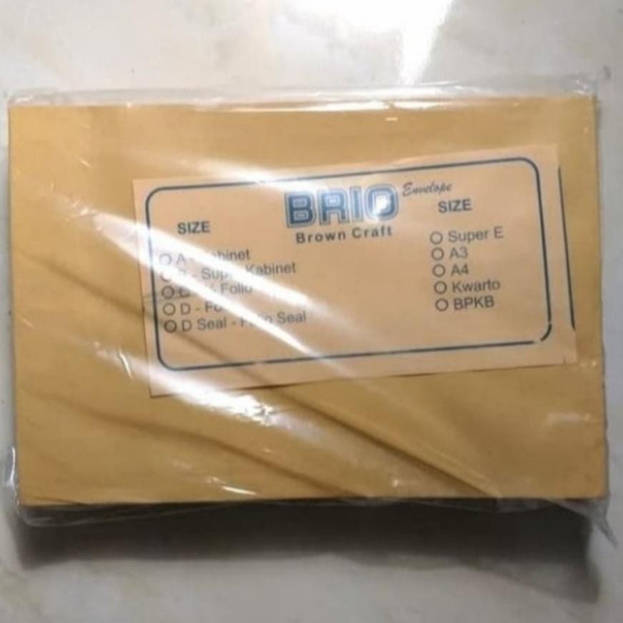 

Amplop Coklat Brio Ukuran Setengah Folio