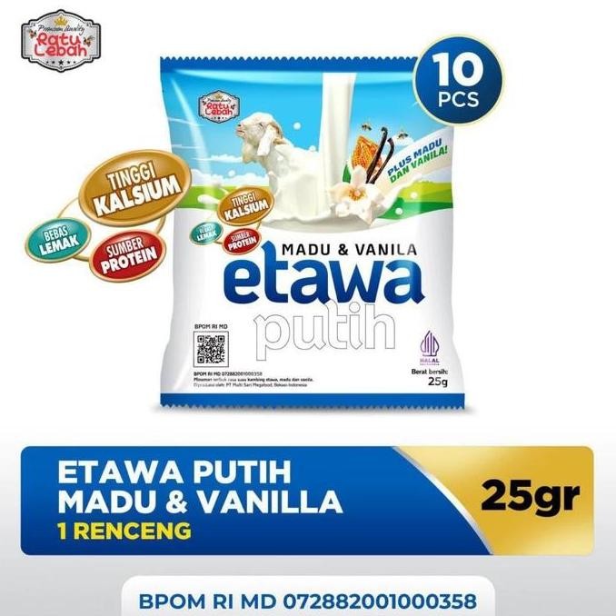

TERMURAH SUSU KAMBING ETAWA RATU LEBAH 10 SACHET - PLUS MADU & VANILA