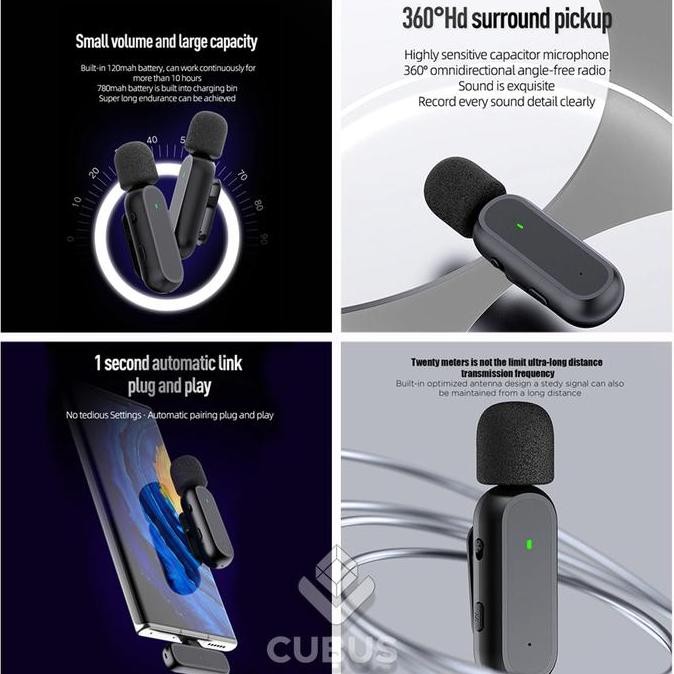 BARU COSTA CLIP ON MIC WIRELESS TRUE WIRELESS MICROPHONE SMARTPHONE MONITORING MIC