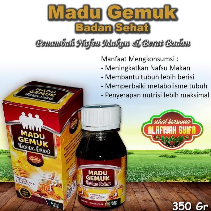 

TERMURAH MADU GEMUK BADAN ALAFIYAH SYIFA | PENAMBAH NAFSU MAKAN DEWASA & ANAK