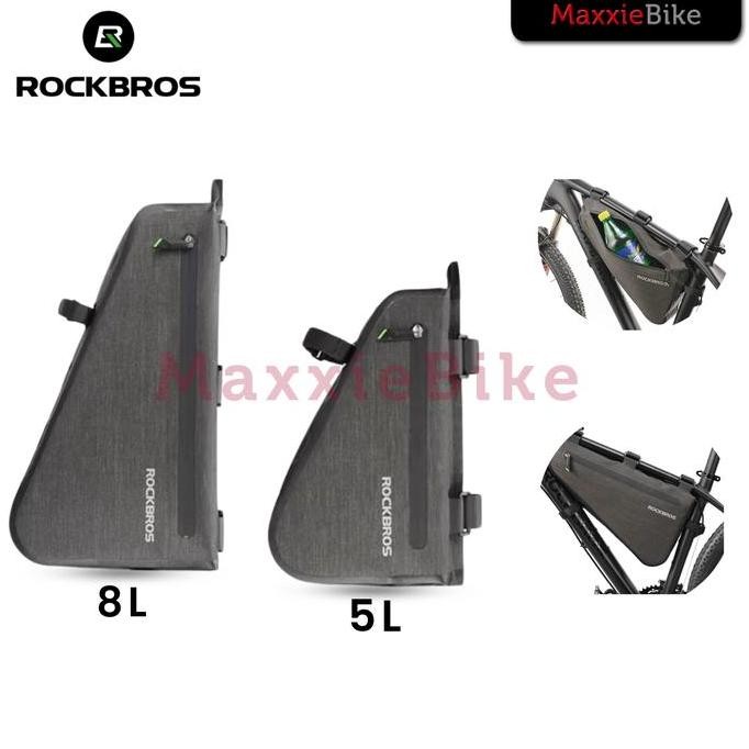 Super Murah, Rockbros As-017 Tas Frame Sepeda Bicycle Triangle Bag Waterproof Mtb Roadbike