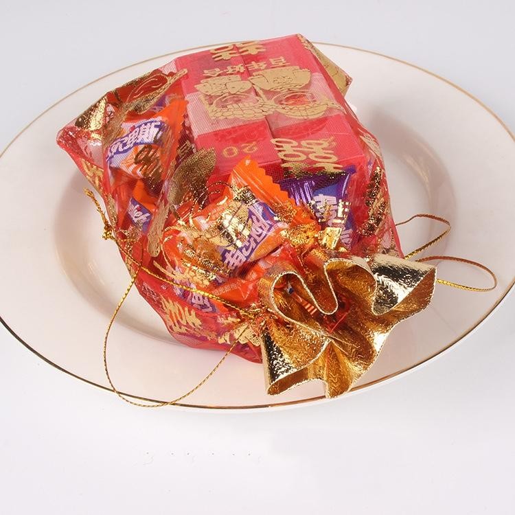 

100Pcs Kantong Serut Souvenir Wedding Suang Xi Kantong Tile Chinese Wedding