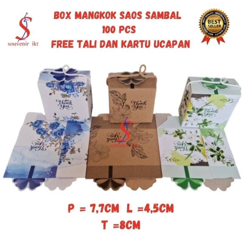 Hanya Box 100Pcs Box Mangkok Saus Sambel/Box Mangkok Bulat/Box Mangkok Daun/Box Mangkok Kotak Free K