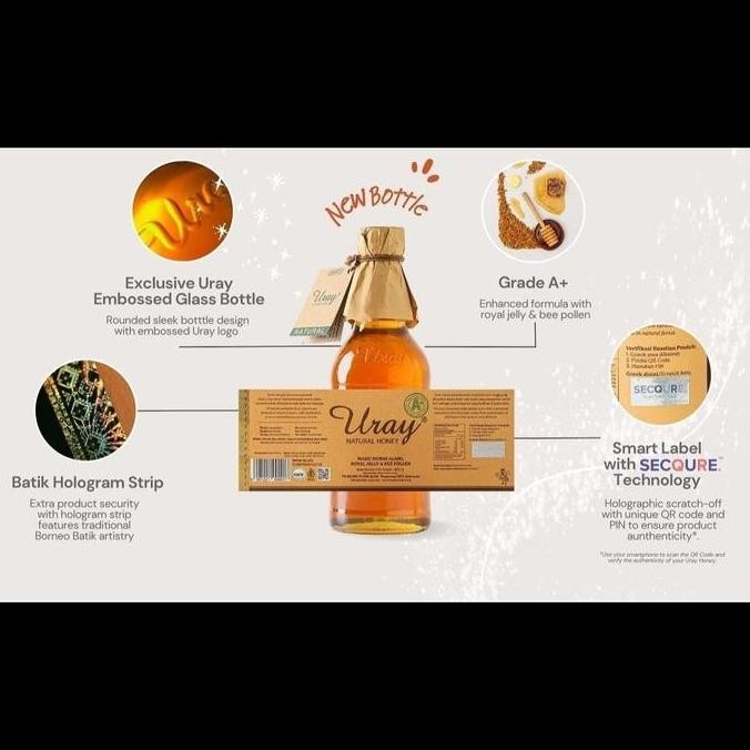 

TERMURAH MADU URAY 875GR (SETARA 640ML) | NATURAL HONEY ASLI INDONESIA