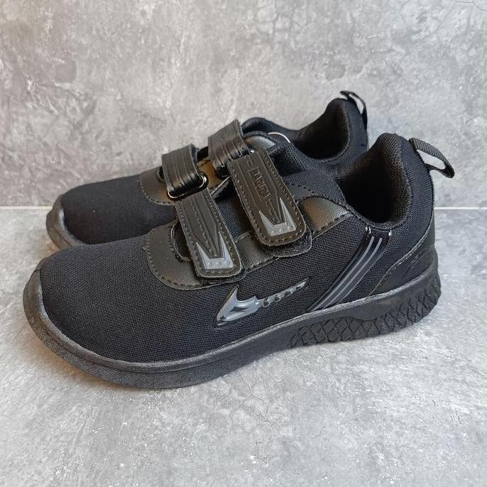 SEPATU SEKOLAH ANAK SD BAGUZA COWO FASHION HITAM PUTIH SIZE 31-37 SEPATU ANAK LAKI2 612 BRANDED SEPA