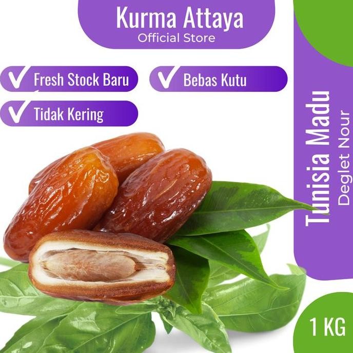 

TERMURAH KURMA TUNISIA RUTHOB DEGLET NOUR NON TANGKAI KURMA MADU PREMIUM FRESH