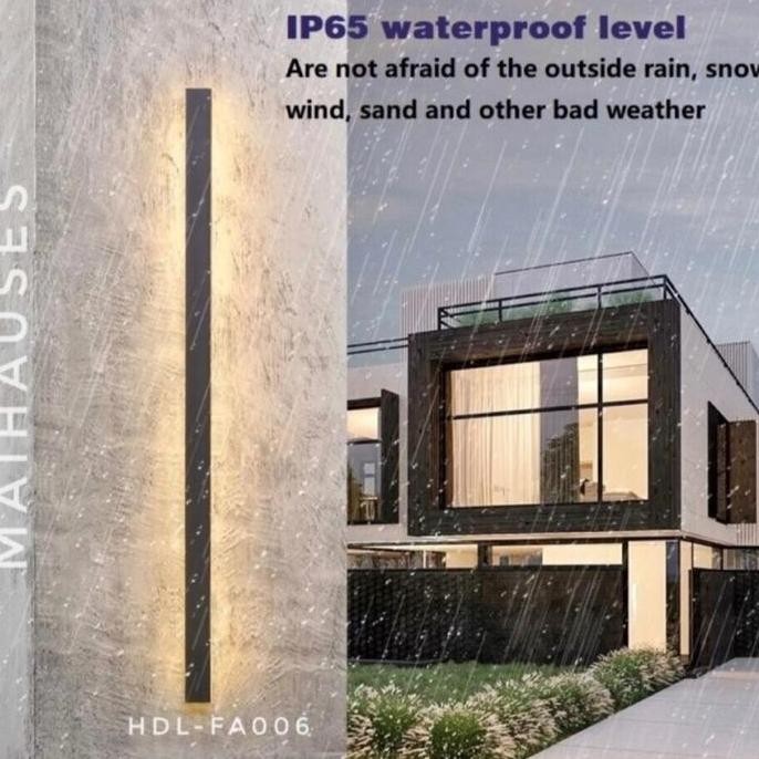 Lampu Dinding Tembok Taman Hias Led Model Panjang / Lampu Outdoor Led Termurah