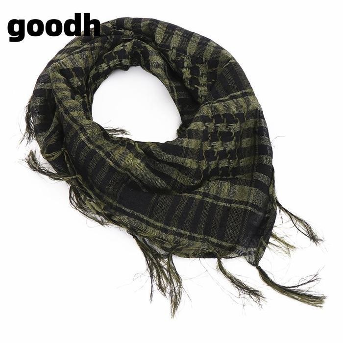 Syal Tahan Angin Militer Pria Wanita Hijab Muslim Shemagh Selendang Taktis Keffiyeh Arab Katun Fashi