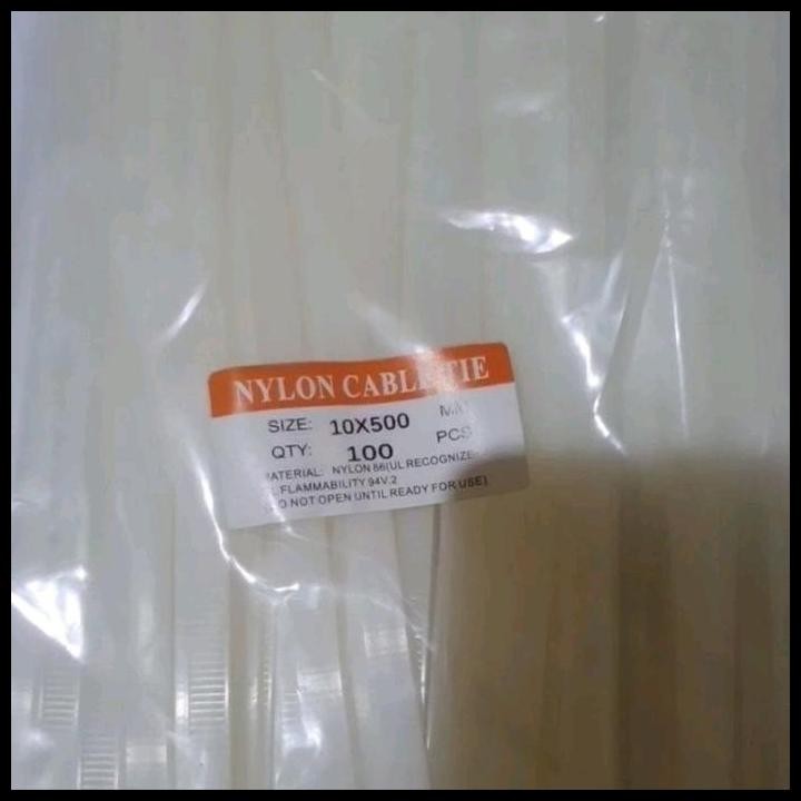 

Terlaris Kabel Ties Nylon Cable Tie 10 X 500mm ( Lebar 1cm X Panjang 50cm ) Best Seller