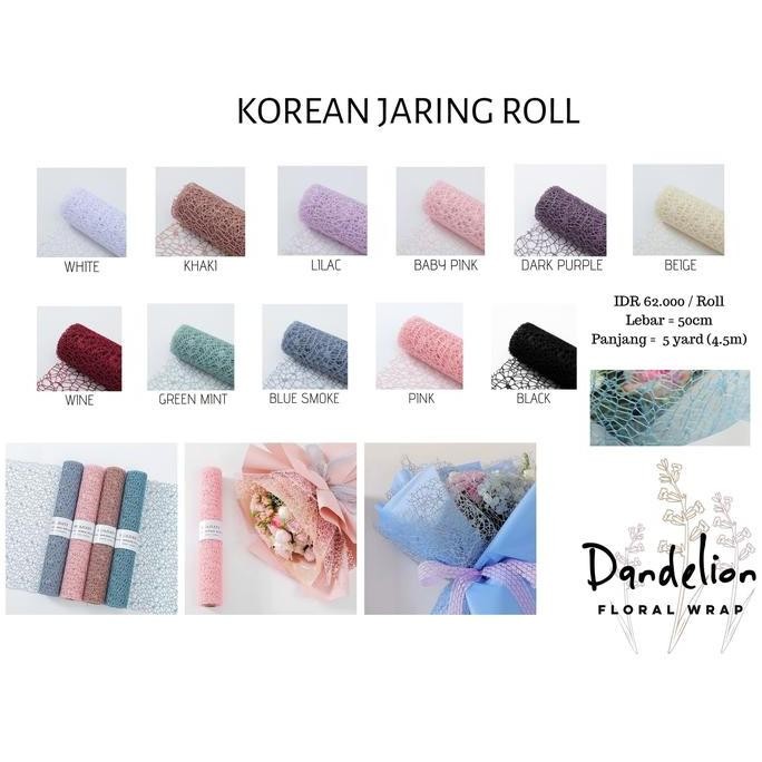 

Korean Jaring Roll (1 Roll)/ Flower Wrap/ Pembungkus Bunga